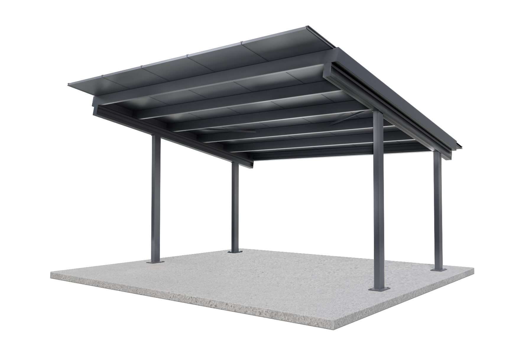 Fusion Carport Konstruktion, Seitenansicht